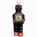 吉屋 ブリキ HIGH-WHEEL ROBOT ハイホイールロボット 黒 ゼンマイ