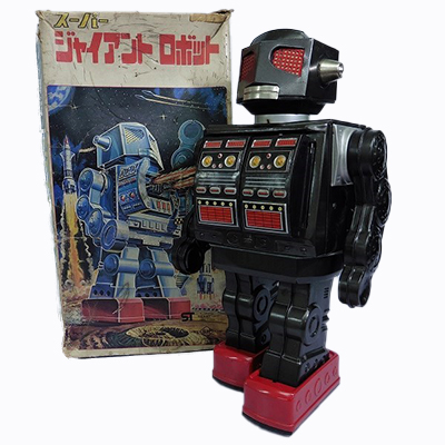 ブリキ　おもちゃ　日本製　堀川玩具　スーパージャイアントロボット　ジャンク品