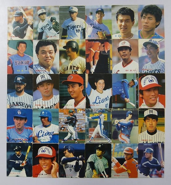 カルビー プロ野球 チップス カード 30枚 1986 当時物　1_1