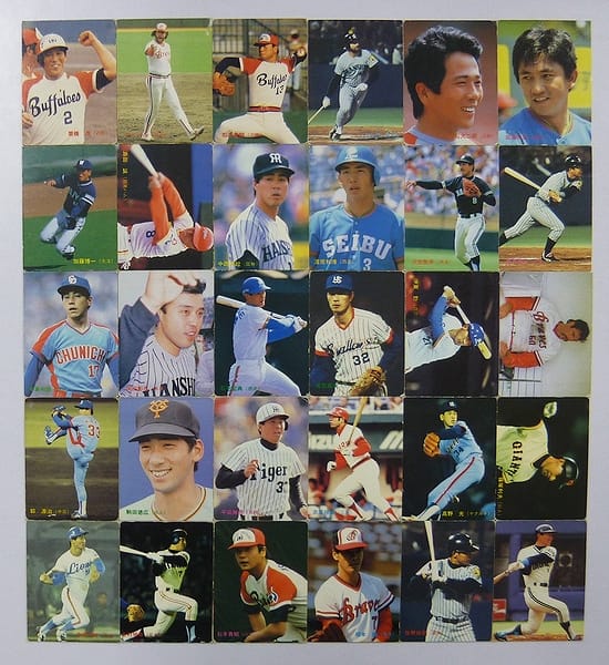 カルビー プロ野球 チップス カード 30枚 1986 当時物　2_1