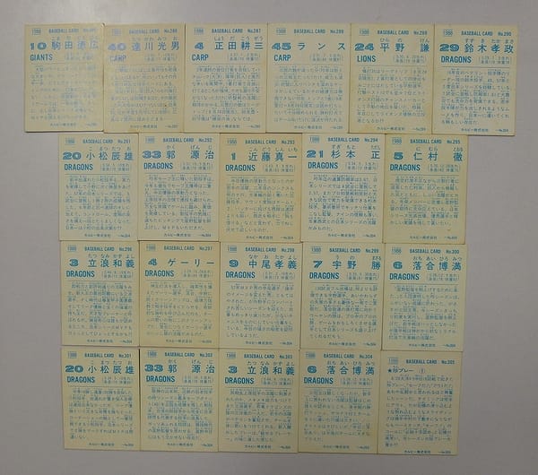 カルビー プロ野球 チップス カード 30枚 1988　当時物　⑭_2