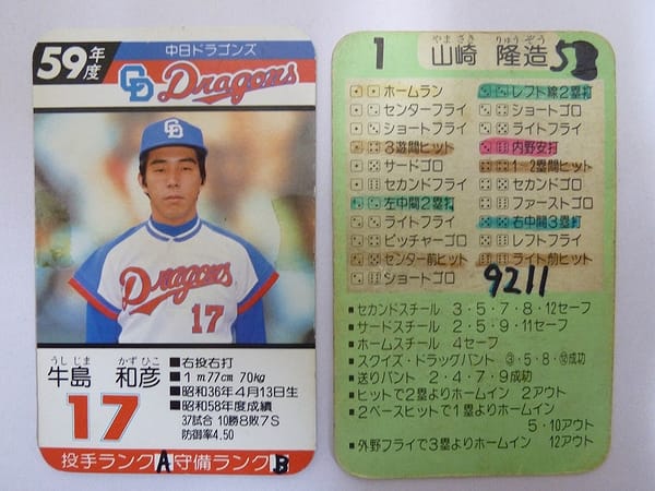 タカラ プロ野球カードゲーム 59～62年 88年 50枚_3