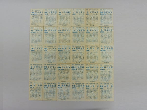 カルビープロ野球チップスカード 1988 No.140～170_2