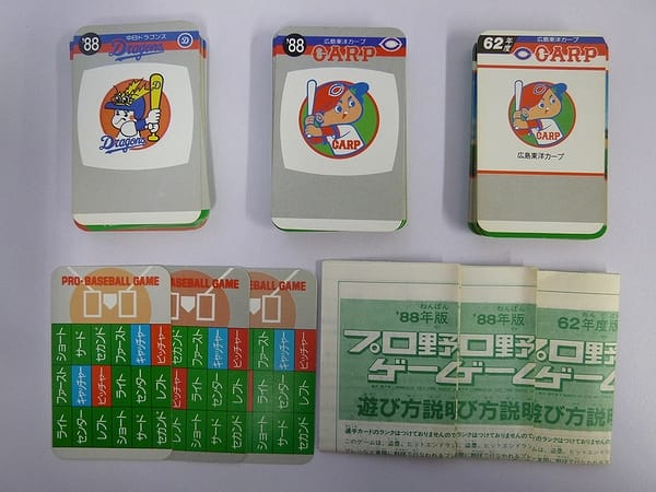 タカラ プロ野球 ゲームカード 88 62年 中日 広島カープ_1