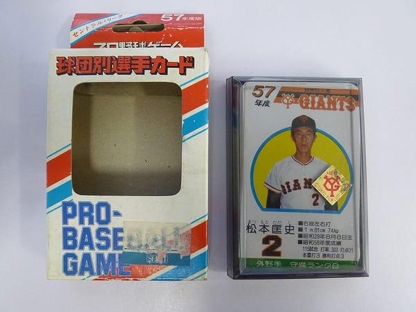 タカラ プロ野球ゲーム カード 57年 ジャイアンツ 巨人_1