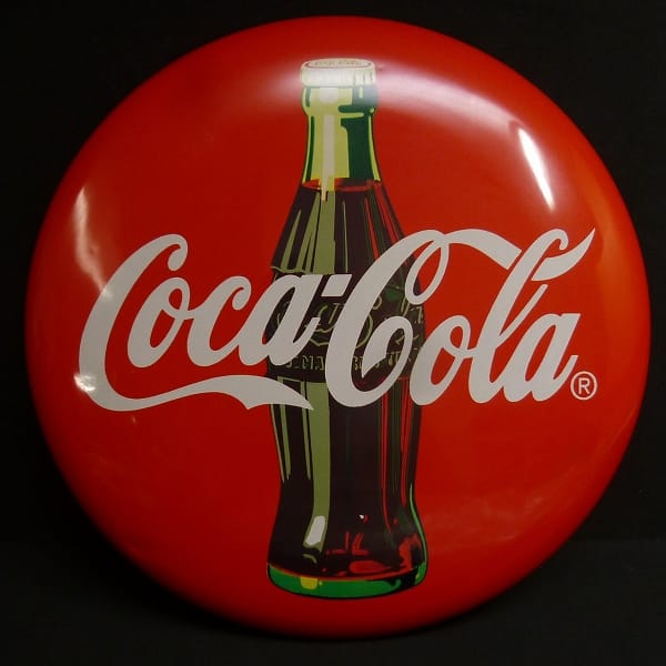 コカコーラ Coca-Cola ボタン 特大 サインプレート 看板