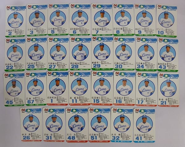 タカラ プロ野球ゲーム カード 56年度 西武 ライオンズ_2