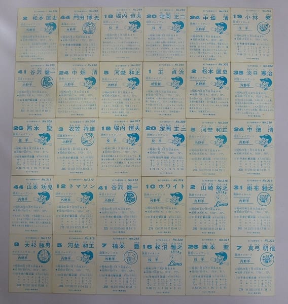 カルビー 当時 プロ野球カード 1981年 No.286～322 30枚_2