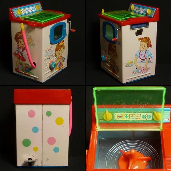 ヨネザワ ブリキのおもちゃ 洗濯機 コーラ自動販売機_2