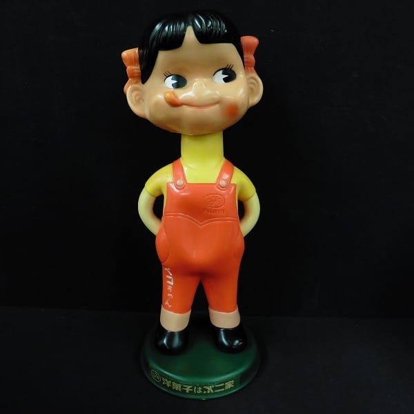 昭和レトロ 1960年代前半 希少品 不二家ペコちゃん首振り人形 高さ29cm