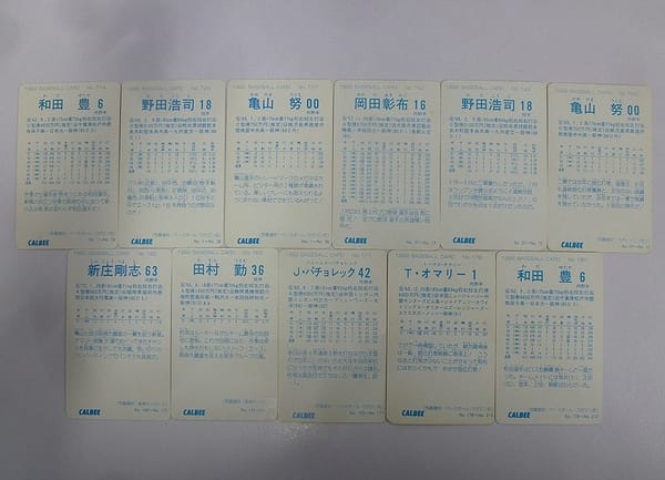 カルビー プロ野球カード 1992年 阪神 地方版 新庄 11種_2