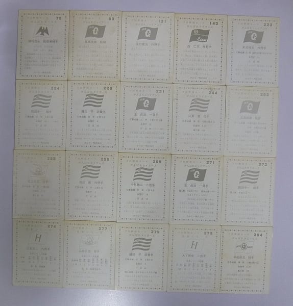 カルビー 当時 プロ野球カード 1975年 No.75～284 20枚_2