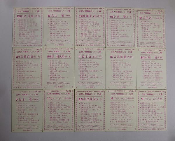 カルビー プロ野球カード 80年 大判 15枚 枠あり 枠なし_2