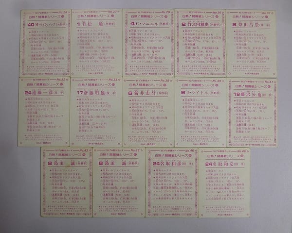 カルビー プロ野球カード 80年 大判 14枚 枠あり 枠なし_2