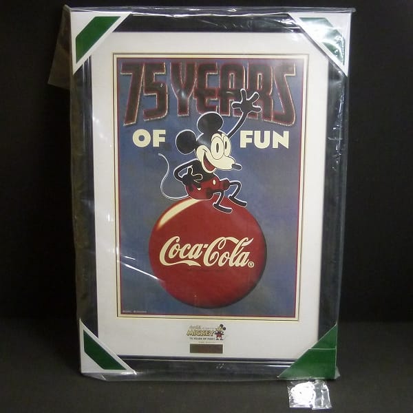 700個限定 コカ・コーラ ミッキーマウス 75周年 額装ポスター_1