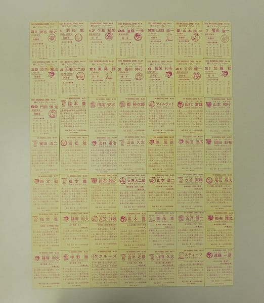 カルビー 当時物 プロ野球カード 1984年 No.3～713 49枚_2