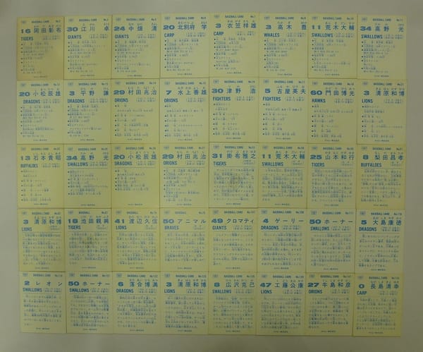 カルビー プロ野球 カード 1987年 No.2～132 40枚まとめ_2