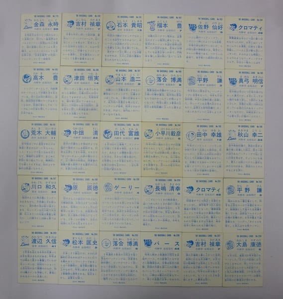 カルビー プロ野球 カード 1986年 No.179～208 30枚 コンプ_2