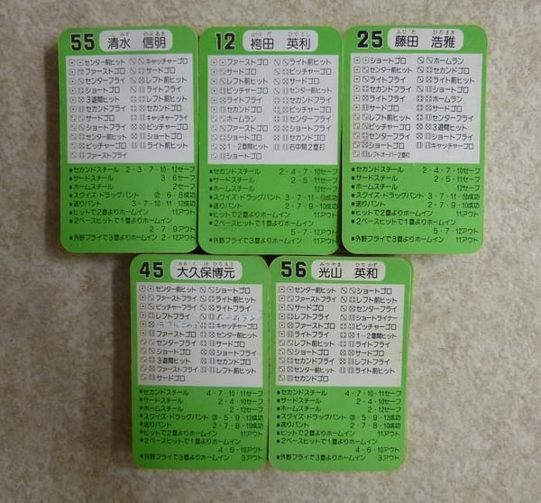 タカラ プロ野球 カード 62年度 日ハム ロッテ 阪急 西武 近鉄_2