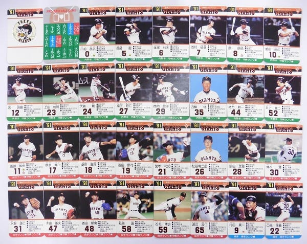 タカラ プロ野球カードゲーム 91年 読売 巨人軍 中日 阪神_3