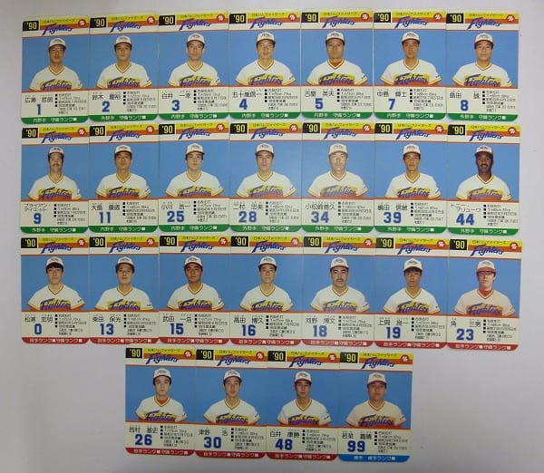 買取実績有!!】タカラ プロ野球カードゲーム 90年 日本ハム ダイエー 