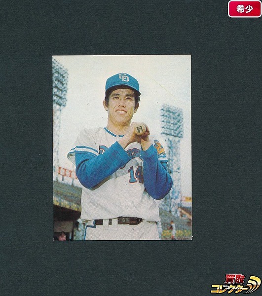 カルビー プロ野球カード 73年 67 谷沢健一 表記無 旗_1