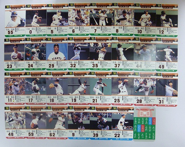 タカラ プロ野球 ゲーム カード 93 96 読売 近鉄 西武 ダイエー_3