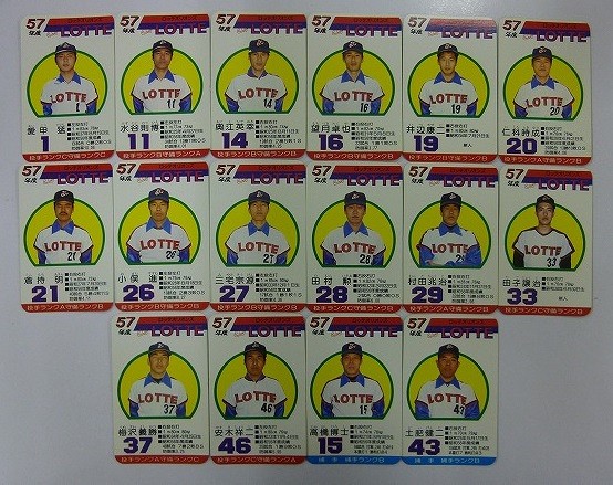 プロ野球 ゲームカード 57年度 ロッテオリオンズ 選手カード 30枚_3