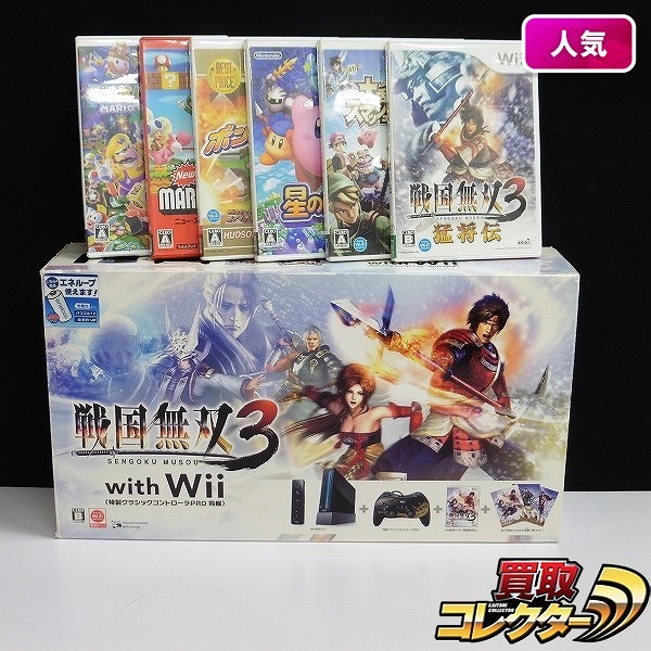 戦国無双3 with Wii + ソフト 6本 スマブラX 星のカービィWii 他_1