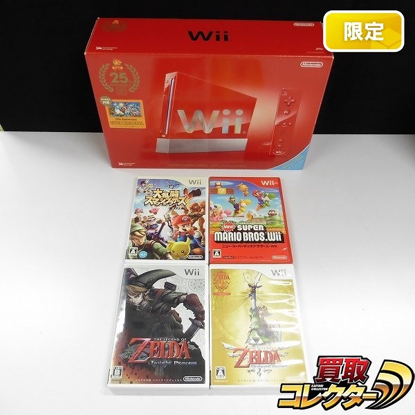 Wii スーパーマリオブラザーズ 25周年記念版 & ソフト スマブラX 他_1