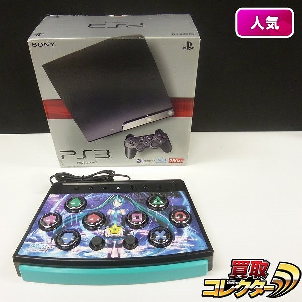 PS3 CECH-2000B & ソフト 初音ミク Project DIVA F F2nd 専用ミニコントローラー付_1
