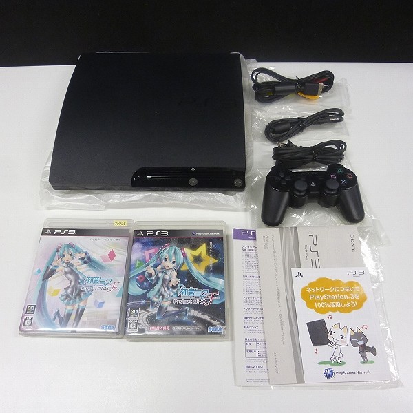 PS3 CECH-2000B & ソフト 初音ミク Project DIVA F F2nd 専用ミニコントローラー付_2