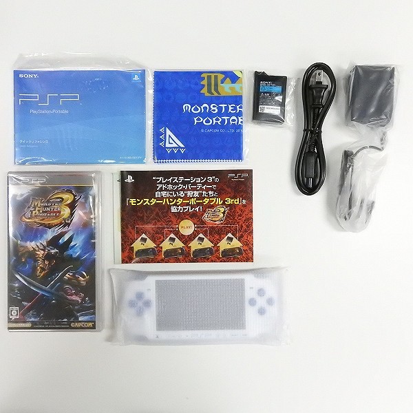 SONY PSP モンスターハンターP3 新米ハンターズパック ホワイト/ブルー_2