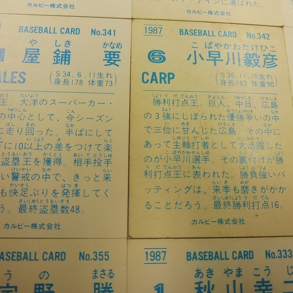 カルビー プロ野球カード 87年 まとめ 落合博満 他 金枠 24枚_3