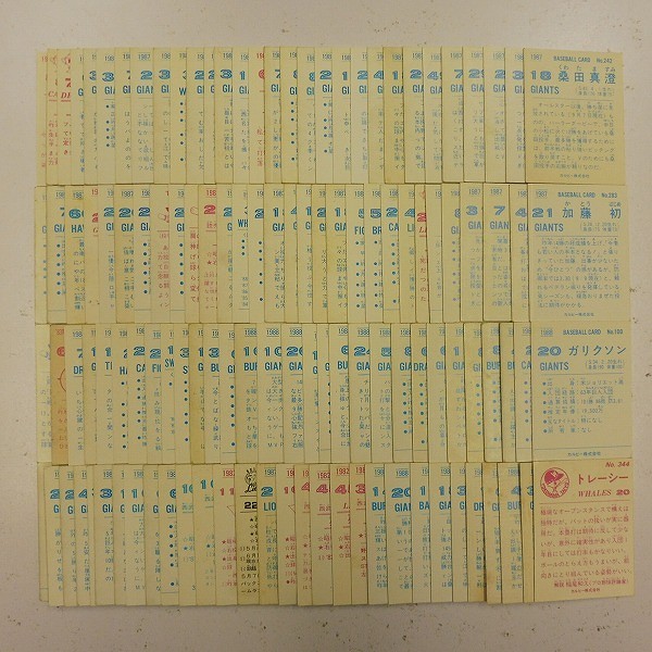 カルビー プロ野球カード 81年～89年 原辰徳 山本浩二 他 120枚_2