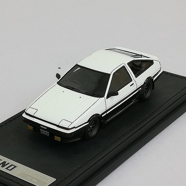 イグニッションモデル 1/43 トヨタ スプリンタートレノ AE86 3ドア GT アペックス ホワイト/ブラック_3