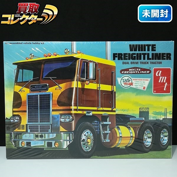 amt 1/25 WHITE FREIGHTLINER DUAL DRIVE TRUCK TRACTER_1