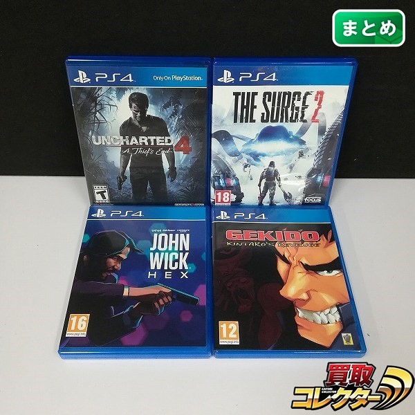 PlayStation 4 海外版 ソフト UNCHARTED4 THE SURGE2 GEKIDO JOHN WICK HEX_1