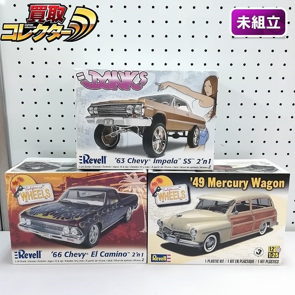 Revell 1/25 ’49 Mercury Wagon ’63 Chevy Impala SS 2’n 1 他
