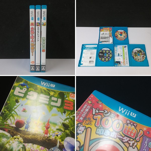 Wii U ソフト ピクミン3 スプラトゥーン 太鼓の達人 特盛り! + 太鼓の達人専用 太鼓とバチ ×2_2