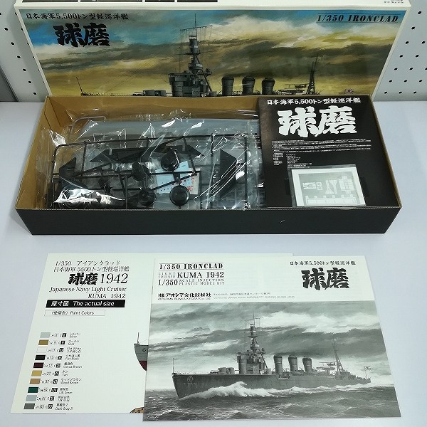 アオシマ 1/350 アイアンクラッド 日本海軍 5500トン型 軽巡洋艦 球磨 1942_3
