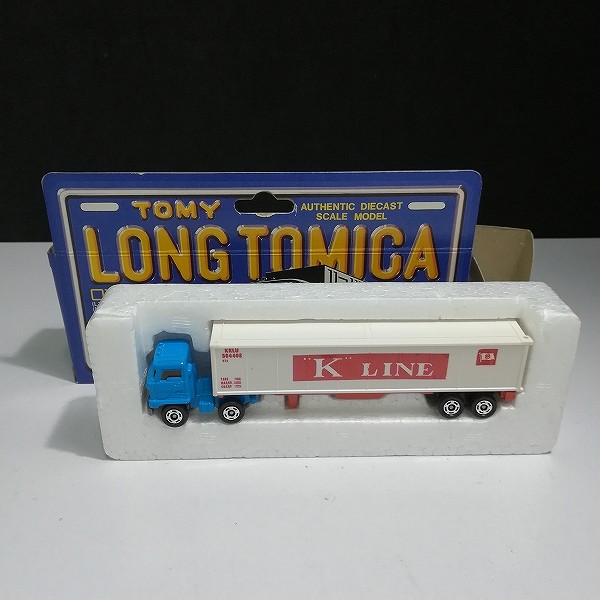 ロングトミカ L5 日野セミトレーラー 海上コンテナ40ft運搬車 白コンテナK LINE_2