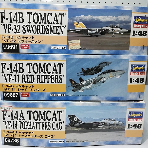 ハセガワ 1/48 F-14A トムキャット VF-14 トップハッターズ CAG F-14B トムキャット VF-11 レッドリッパーズ 他_2