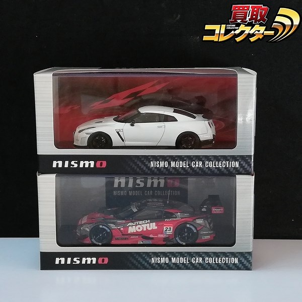 エブロ 1/43 日産 GT-R ニスモ ホワイト + モチュール オーテック GT-R GT500 2014
