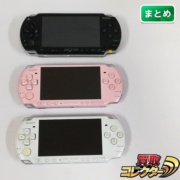 SONY PSP-3000 ブロッサムピンク パールホワイト PSP-1000 ブラック 計3点_1