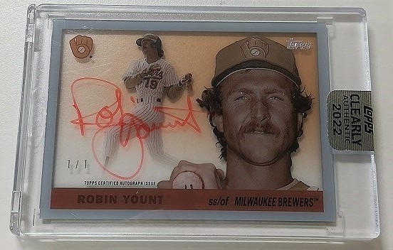 Topps クリアリーオーセンティック 2022 ロビン・ヨーント 1955 オート パラレルセピア 直筆サイン