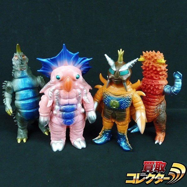 やまなや 怪獣郷 ソフビ 改造パンドン ブラックギラス バット星人 コールドン