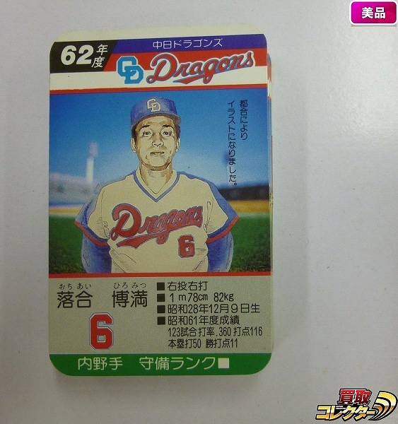 タカラ プロ野球ゲーム カード 62年度 中日ドラゴンズ 31枚