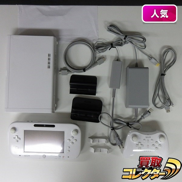 WiiU 白 本体 PROコントローラー 白 ACアダプタ 等 付属品