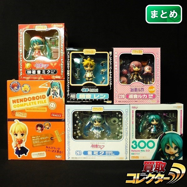 グッスマ ねんどろいど 40 鏡音レン 280 初音ミク サンタVer. 220 巡音ルカ 応援Ver. 225 セイバー ねんどろいどコンプリートファイル・エディション 他